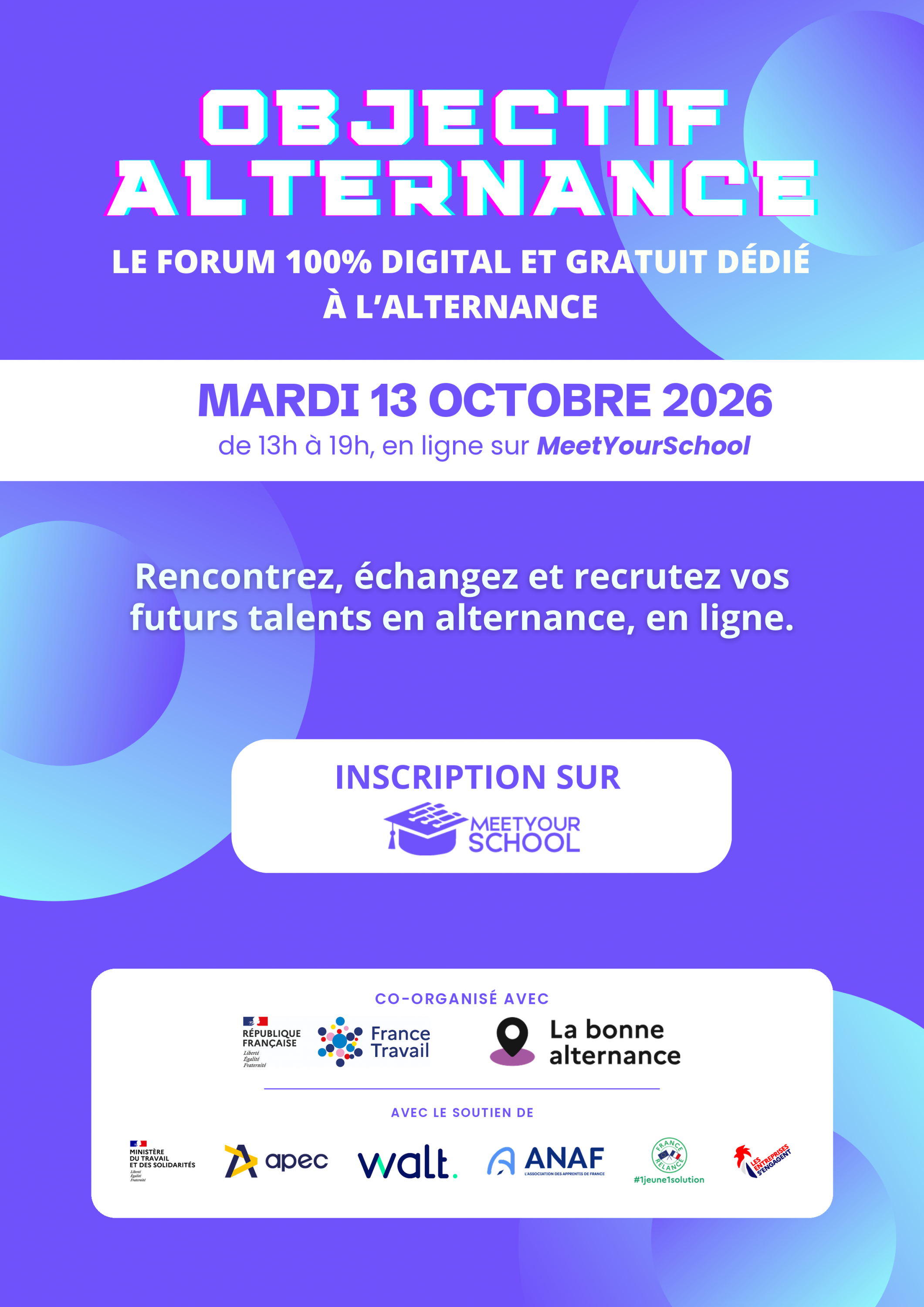 Forum de l'alternance 100 % digital — Pour vous, les étudiants.